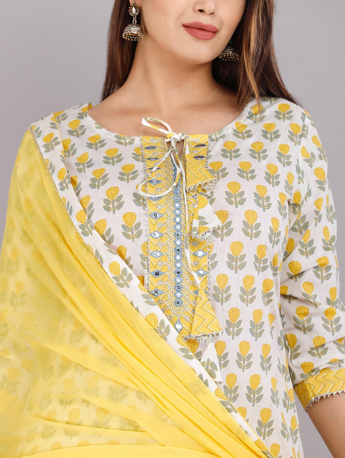 women printed kurta pant suit set - 21171601 - Standard Image - 5