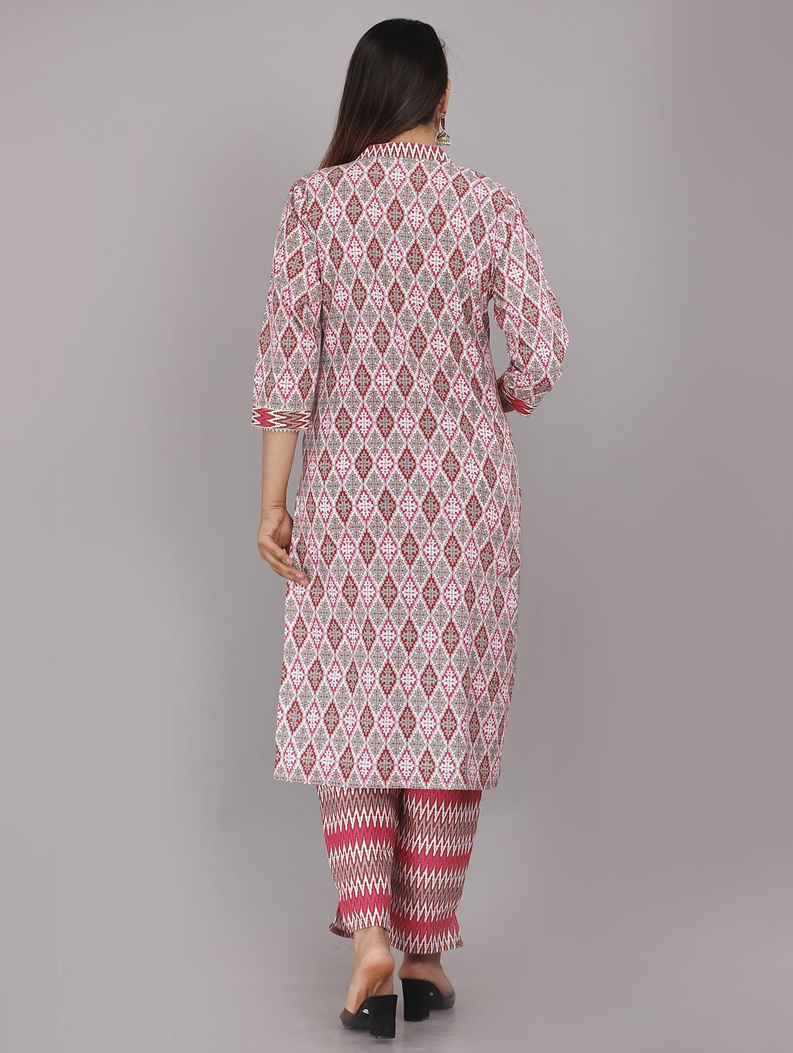 women three quarter sleeve kurta pant with dupatta set - 21171660 - Standard Image - 3