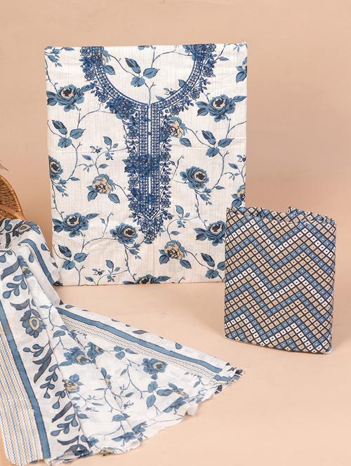 printed unstitched suit set - 21171912 - Standard Image - 0