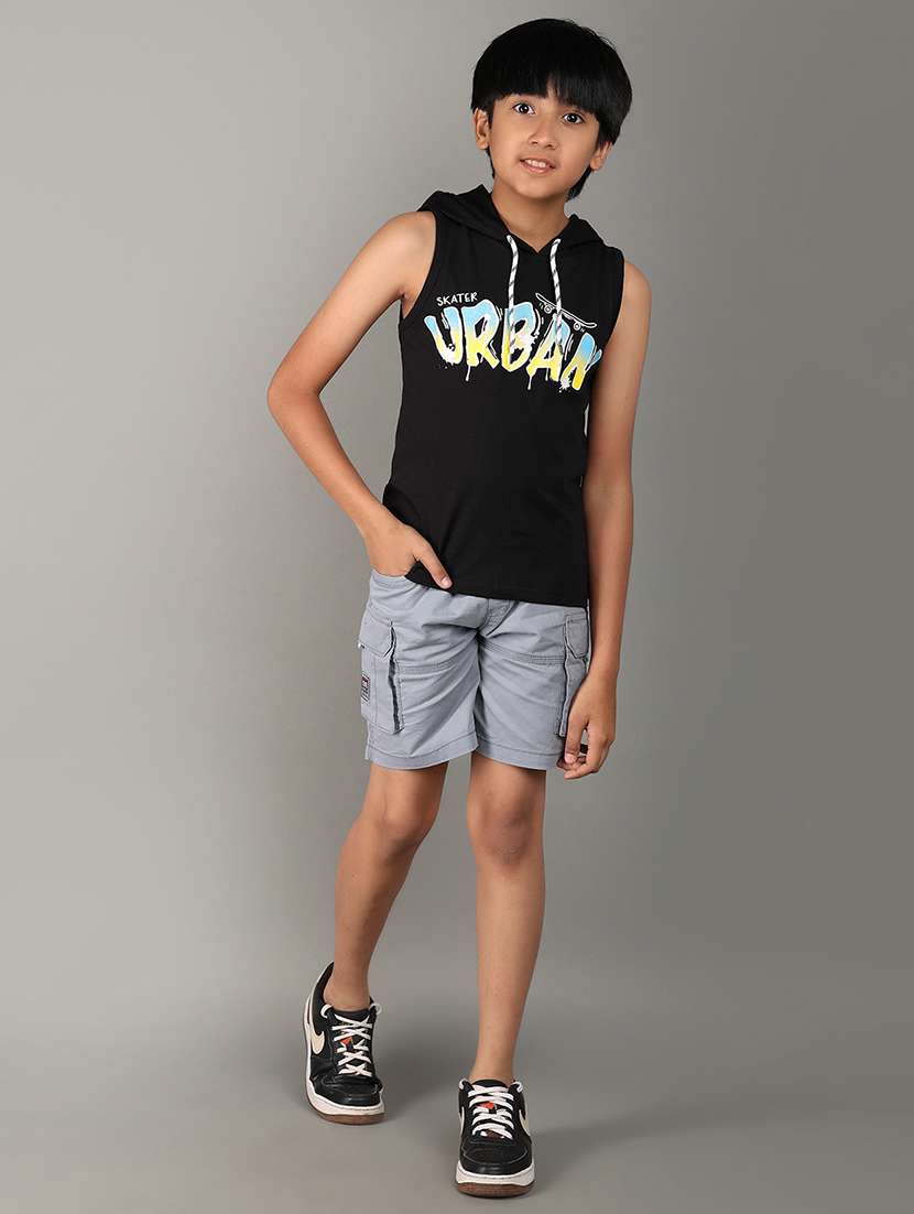 boys black cotton vest - 21172064 -  Standard Image - 5