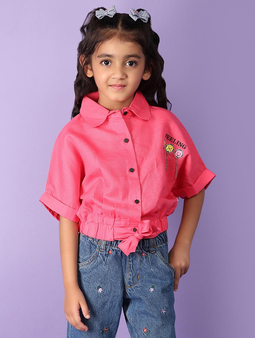 girls pink cotton top - 21172230 -  Zoom Image - 0