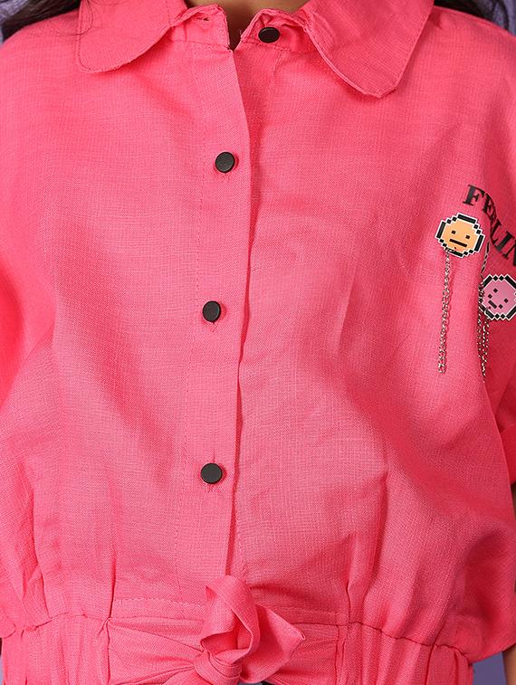 girls pink cotton top - 21172230 - Standard Image - 5