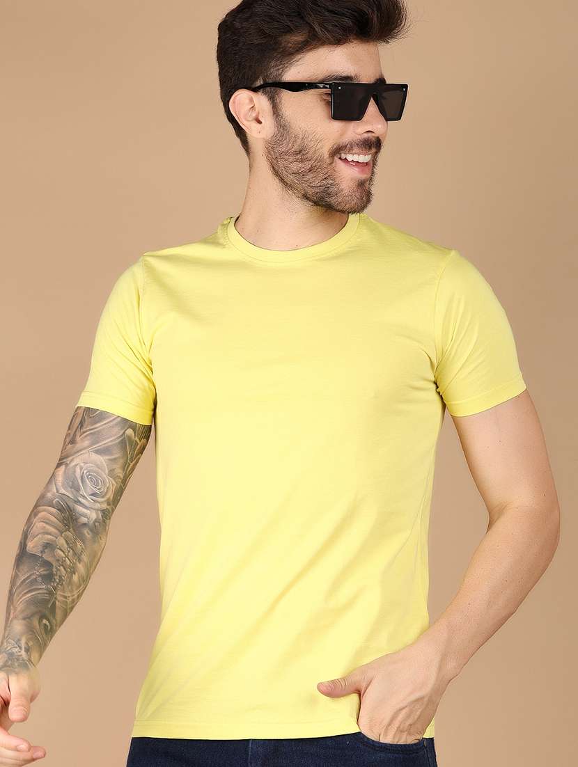 men solid round neck t-shirt - 21172389 -  Standard Image - 3