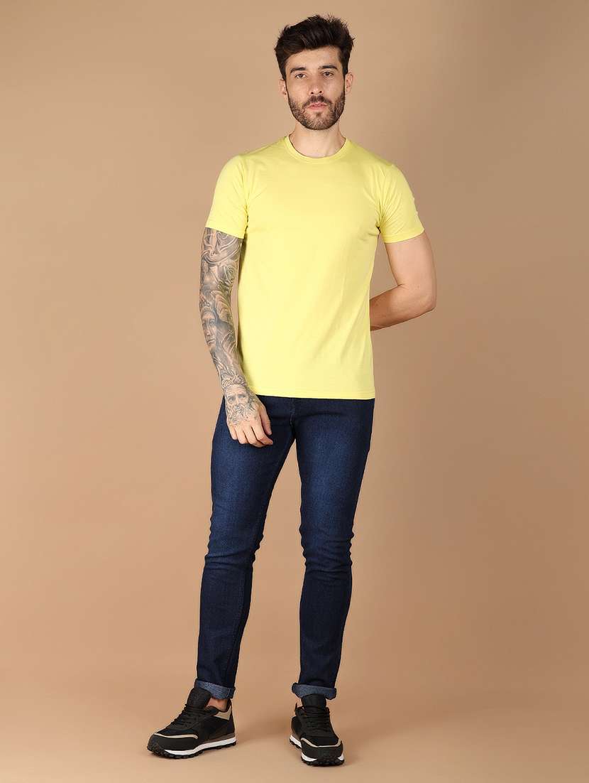 men solid round neck t-shirt - 21172389 -  Standard Image - 5