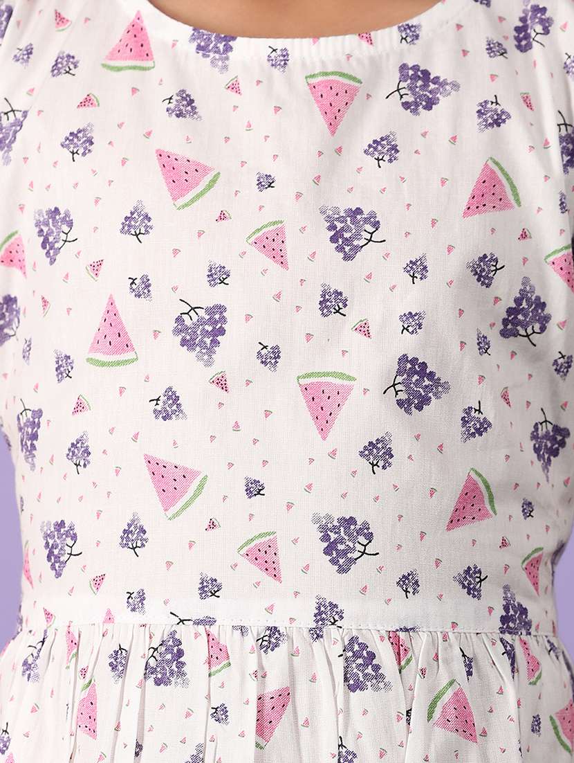 girls printed round neck frock - 21172395 -  Standard Image - 5