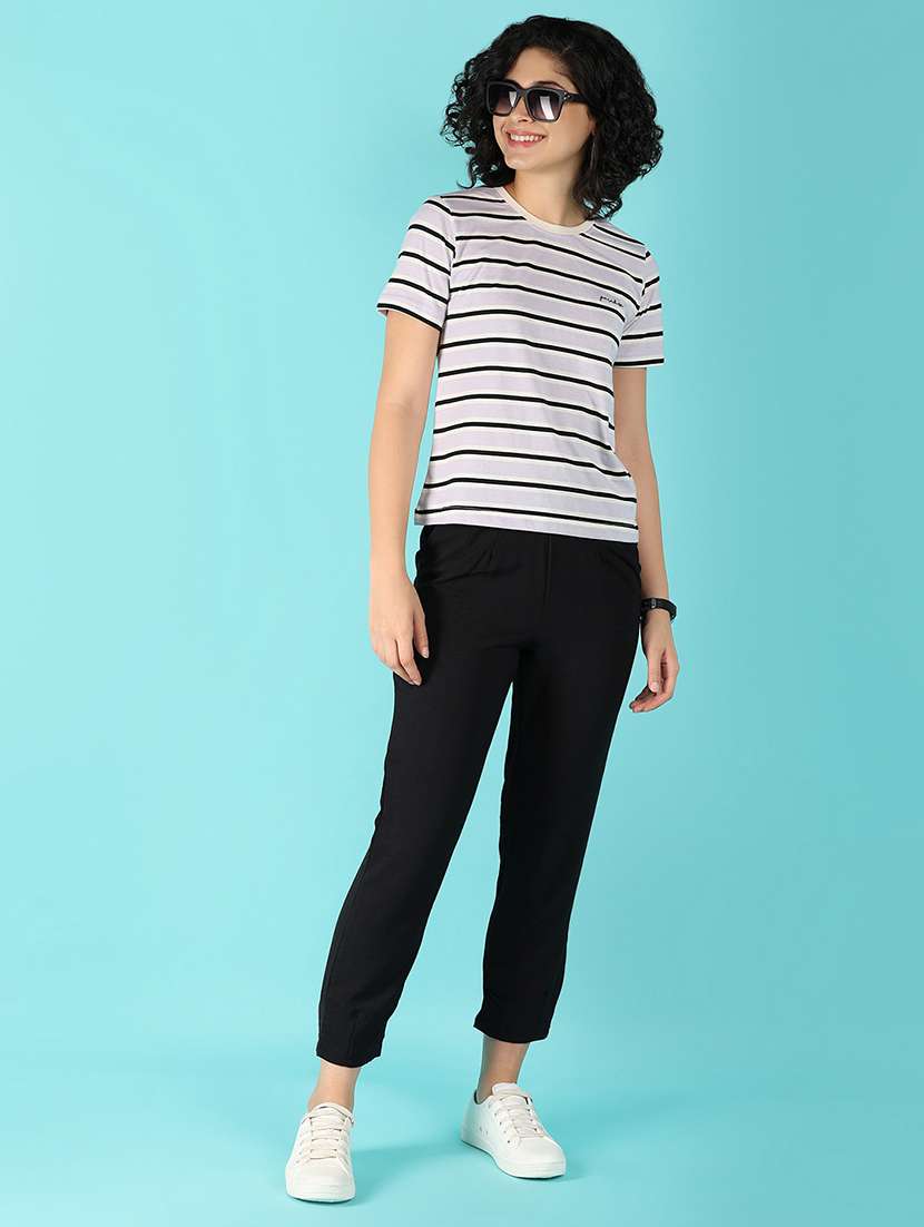 women lavender cotton regular t-shirt - 21172399 -  Standard Image - 5