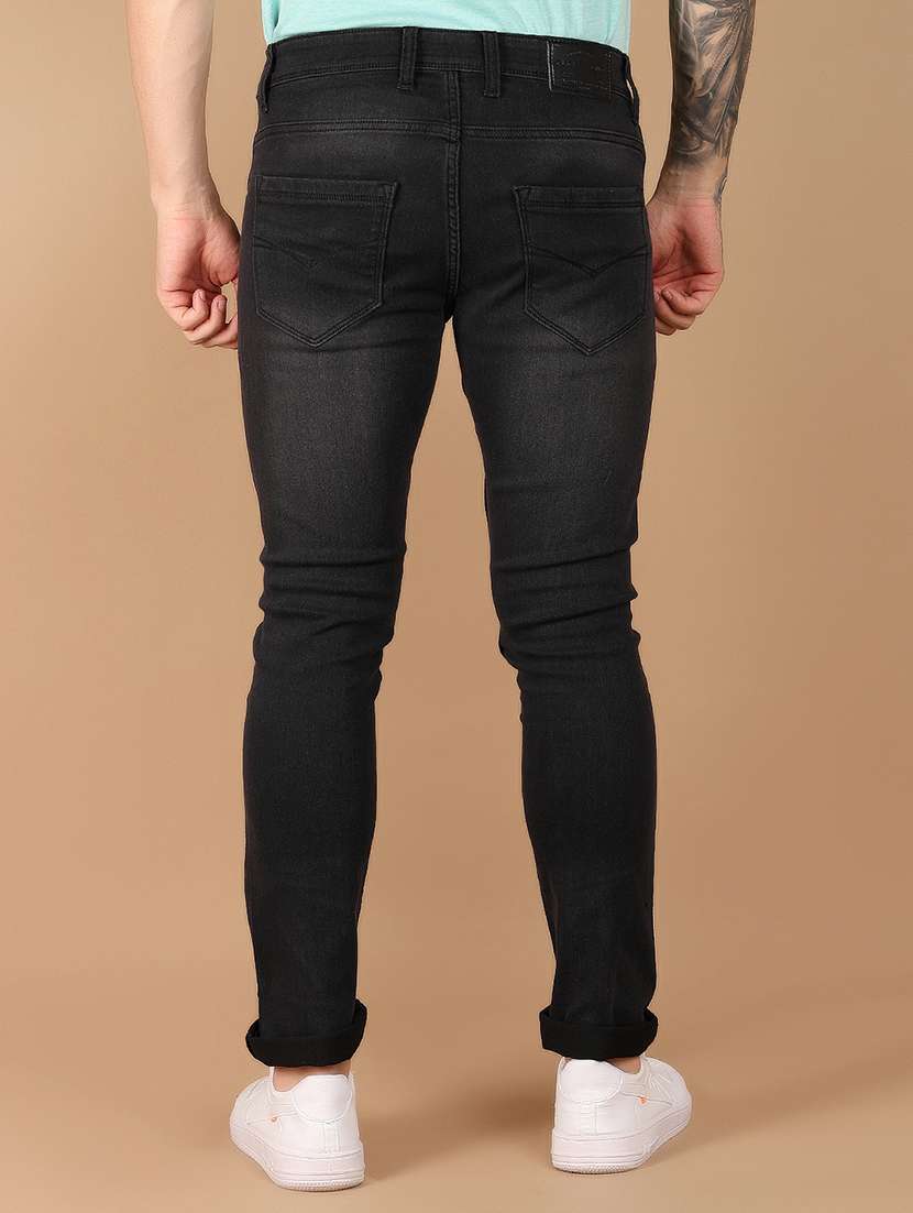 men mid rise slim fit plain jeans - 21172414 -  Standard Image - 3