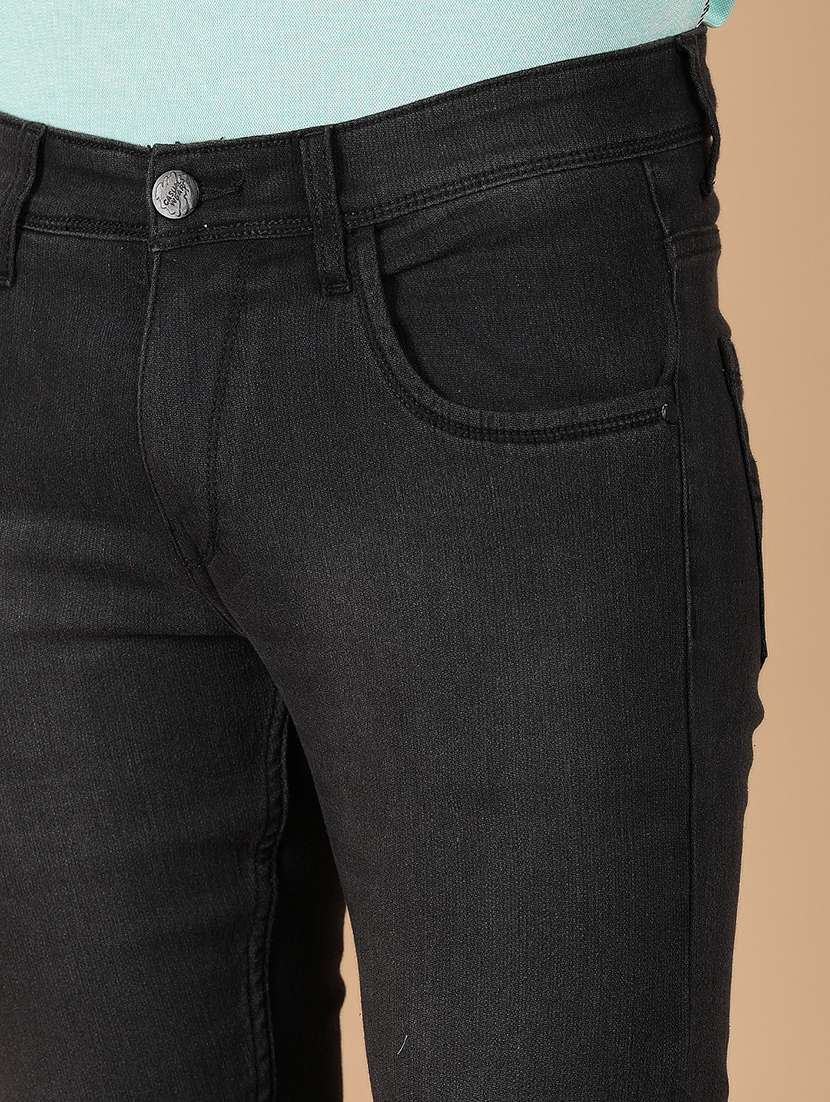 men mid rise slim fit plain jeans - 21172414 -  Standard Image - 5