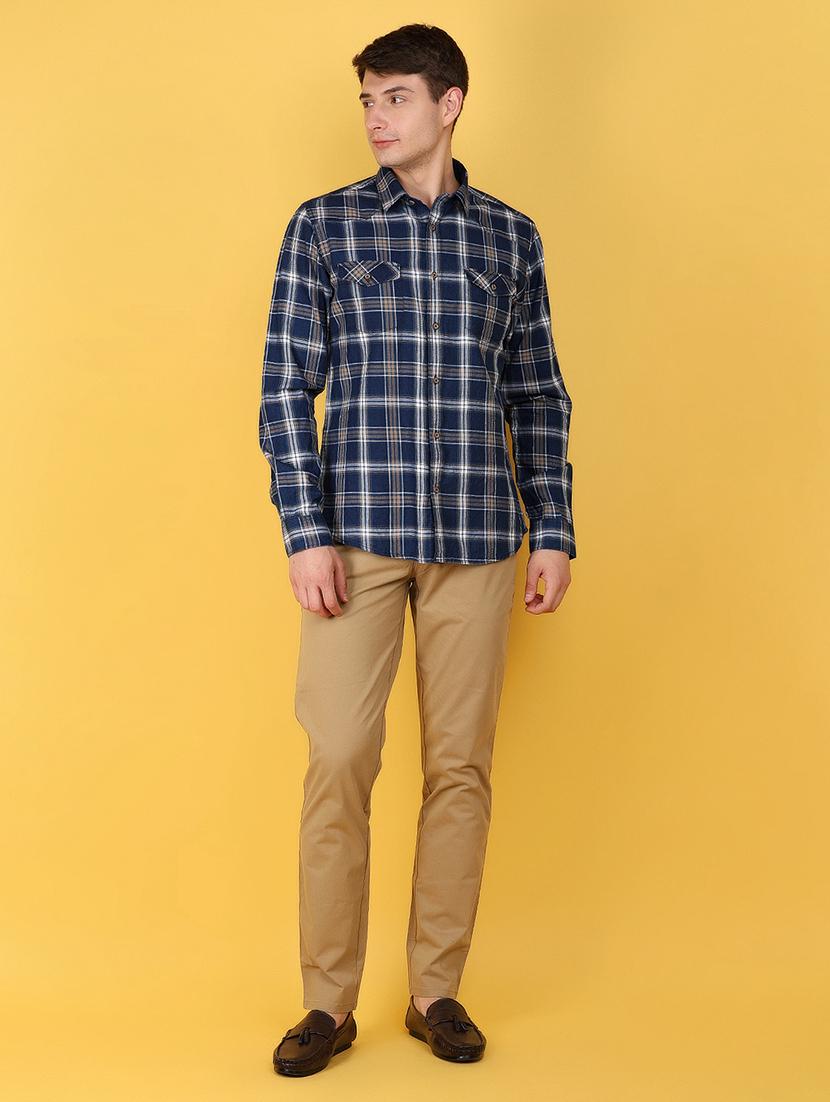 khaki cotton blend casual trouser - 21172415 - Standard Image - 3