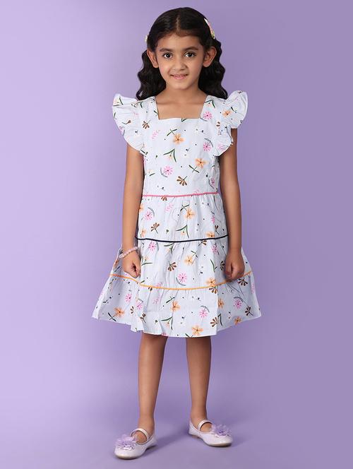 girls grey acrylic blend frock - 21172453 - Standard Image - 0