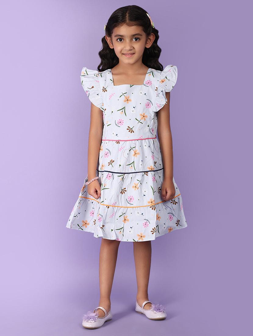 girls grey acrylic blend frock - 21172453 - Zoom Image - 0
