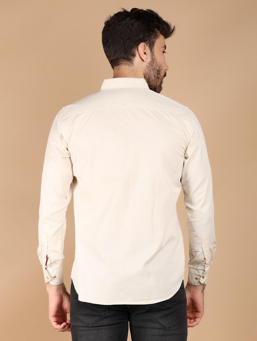 men solid long sleeve casual shirt - 21172455 - Standard Image - 3