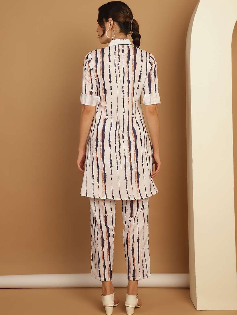 white viscose top and trouser co-ord set - 21172608 -  Standard Image - 3