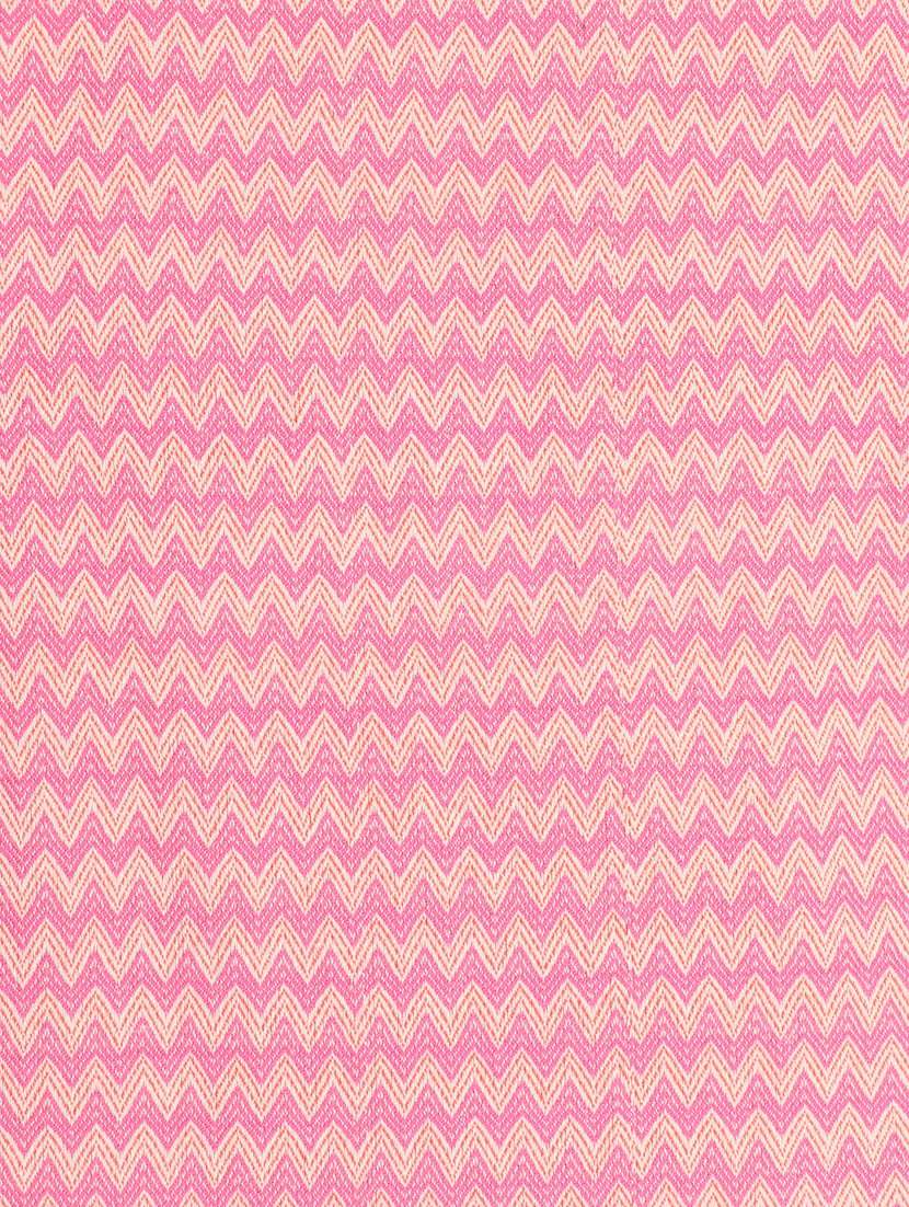 mezposh stave fuchsia & multi chevron self design cotton acrylic table runner (6 seater) - 21172670 -  Standard Image - 5