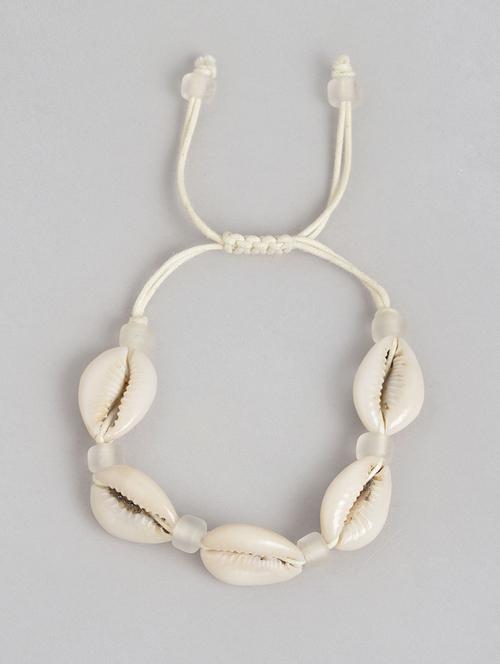 beige metal beaded bracelet - 21173222 - Standard Image - 0