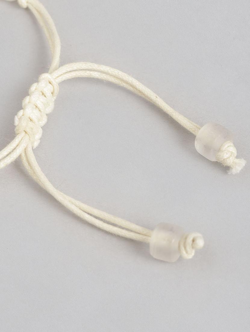 beige metal beaded bracelet - 21173222 - Standard Image - 3