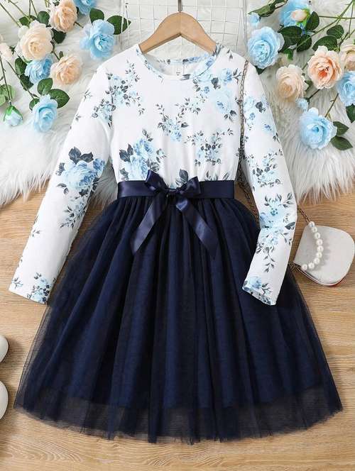 blue net frock - 21173268 -  Standard Image - 0