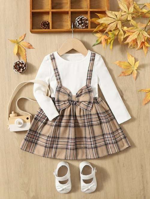 white polyester frock - 21173294 -  Standard Image - 0