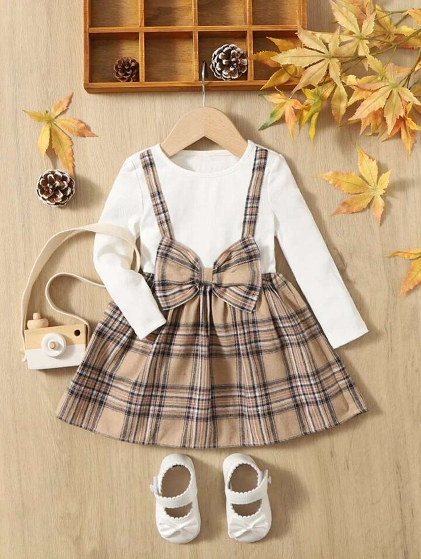 white polyester frock
