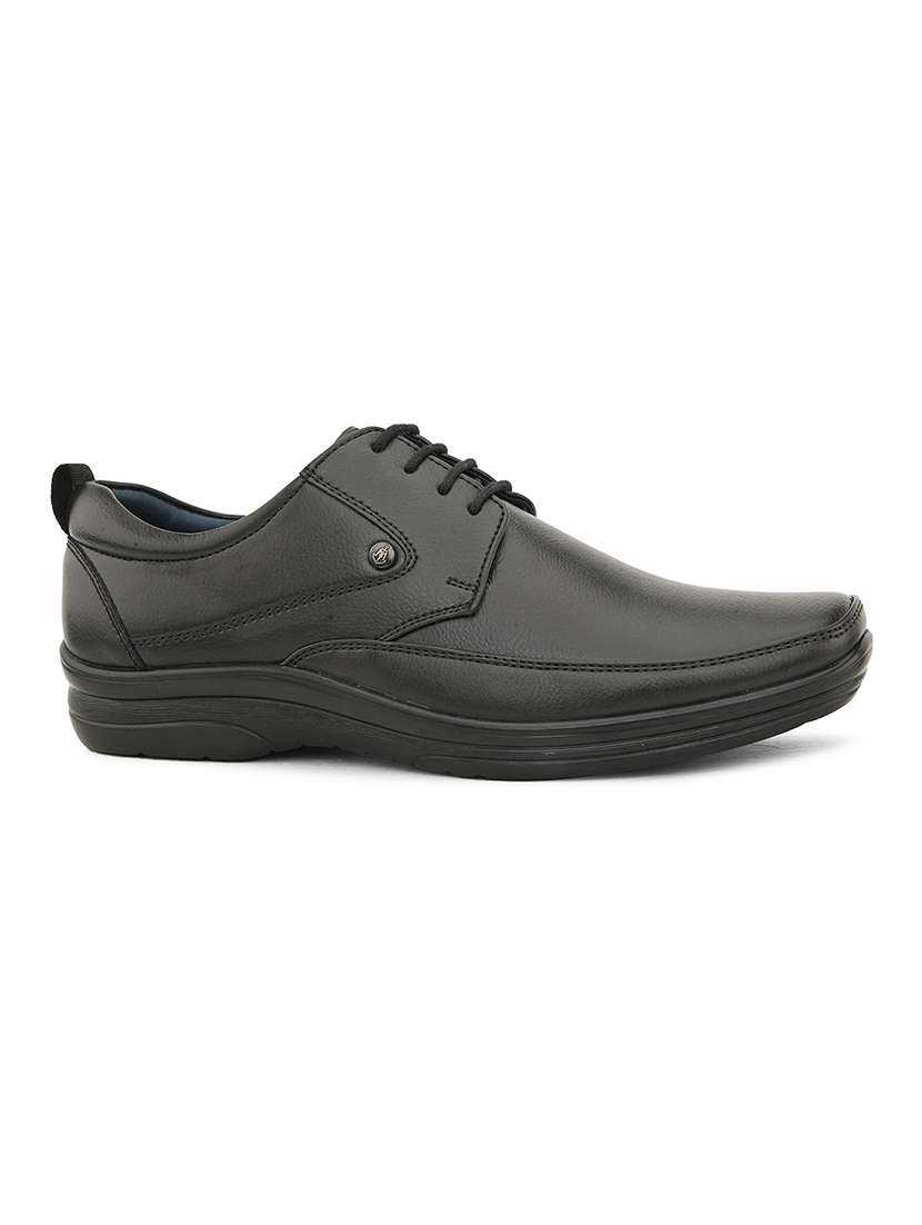black pu laceup derbies - 21173334 - Standard Image - 3