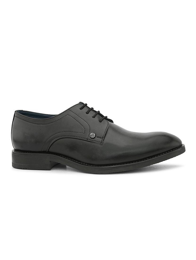 black pvc laceup derbies - 21173336 - Standard Image - 3