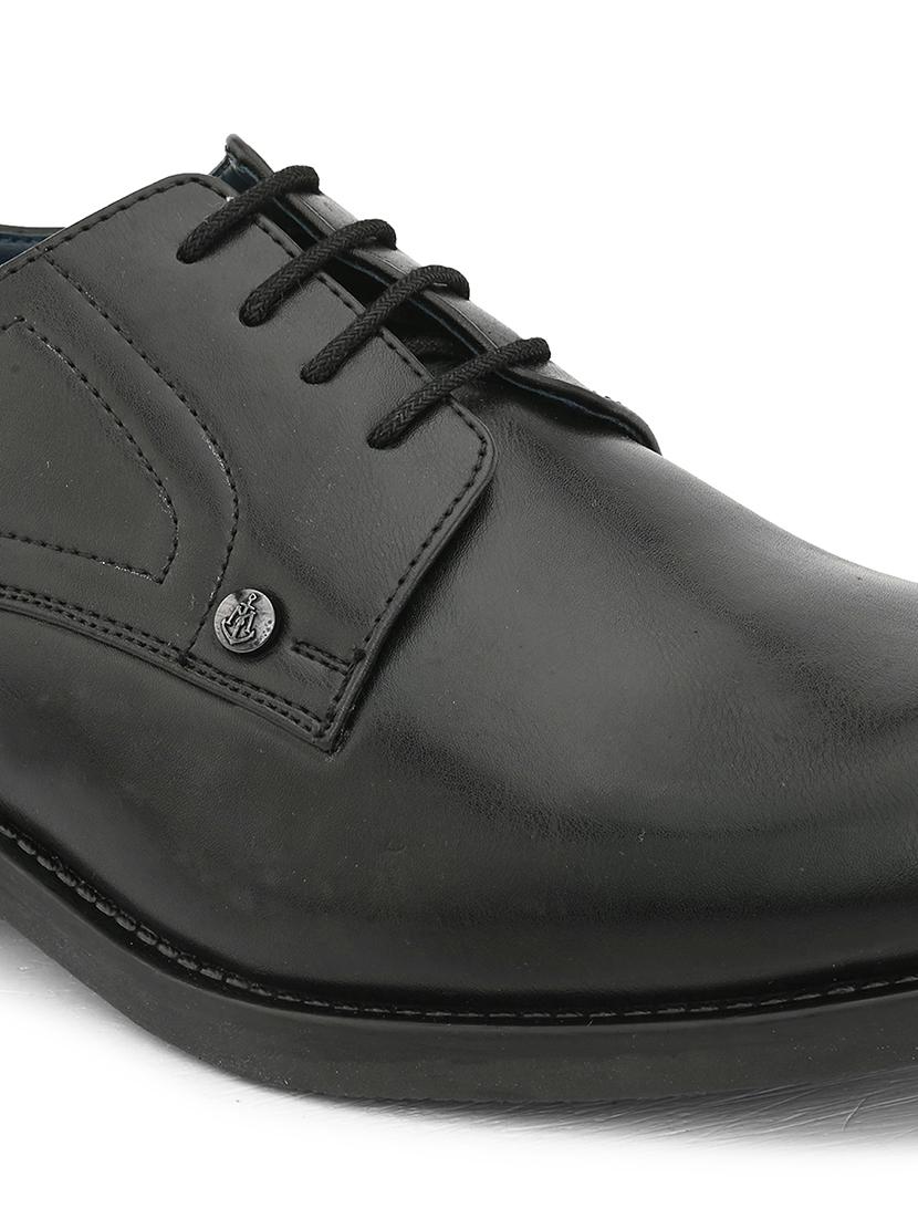 black pvc laceup derbies - 21173336 - Standard Image - 5