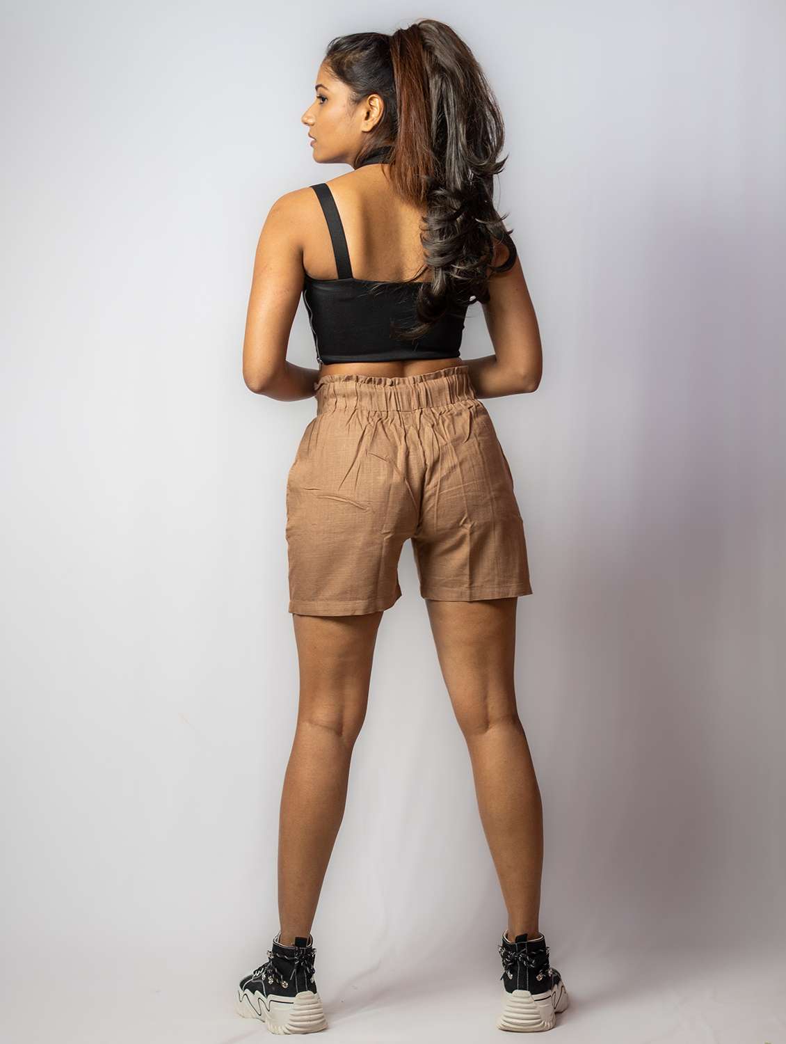 brown cotton blend shorts - 21173355 -  Standard Image - 5