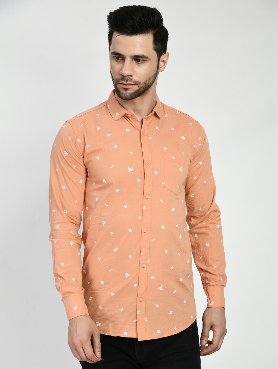 orange printed casual shirt - 21173867 - Zoom Image - 0