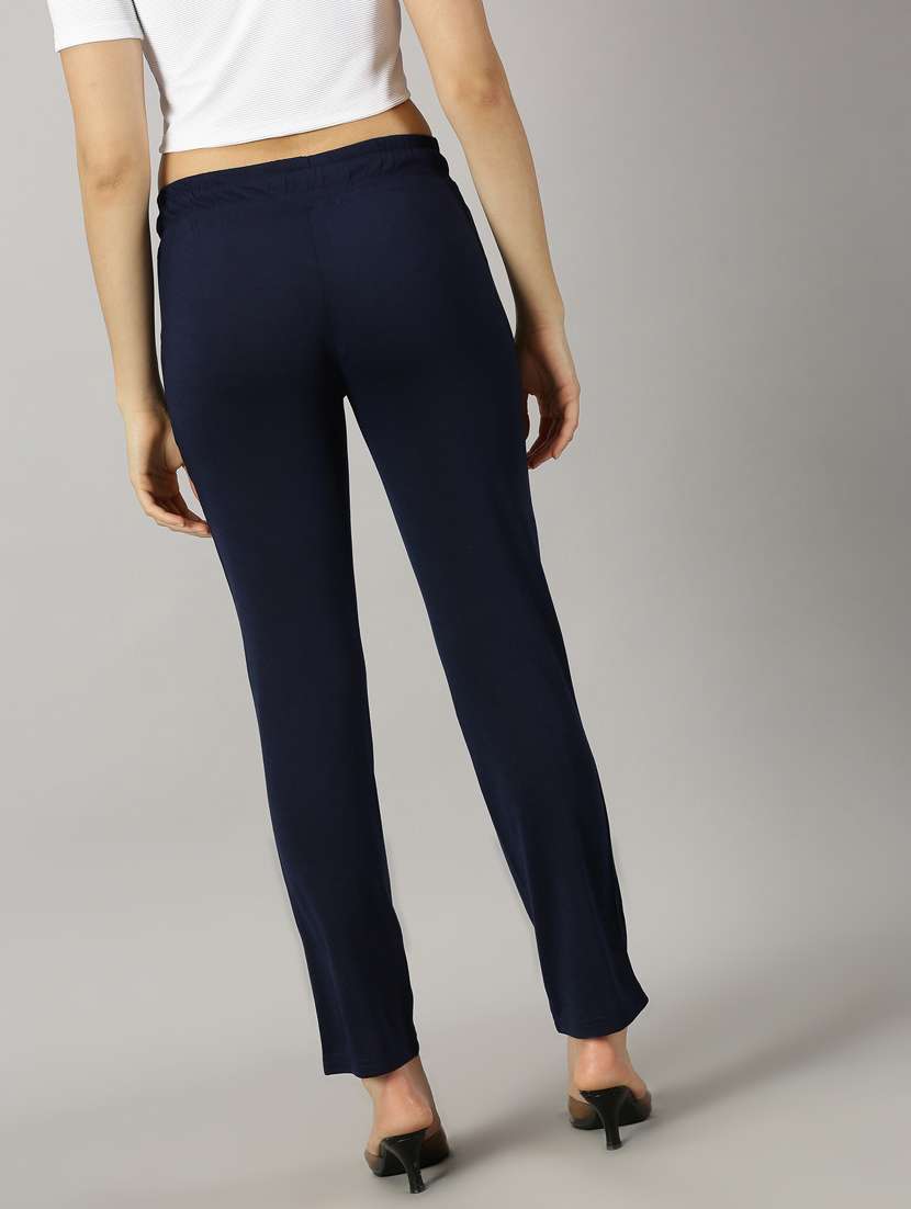 navy blue polyester track pant - 21173879 - Standard Image - 3