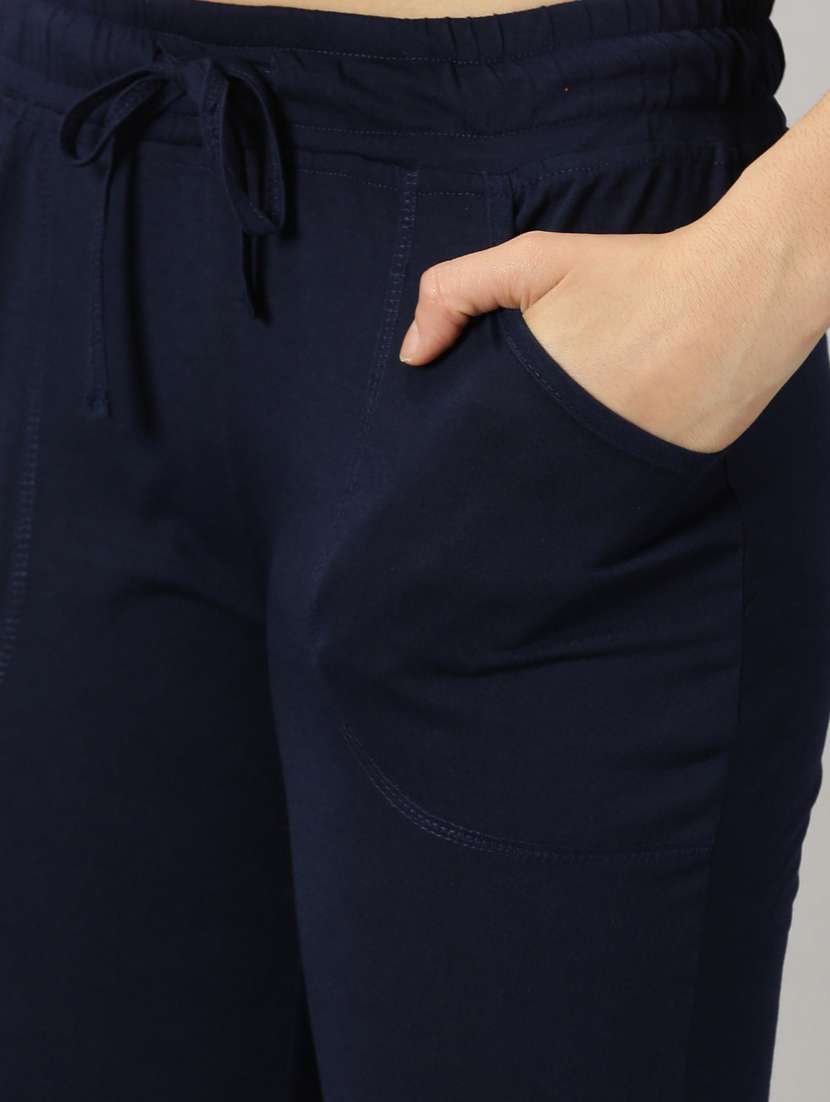 navy blue polyester track pant - 21173879 - Standard Image - 5
