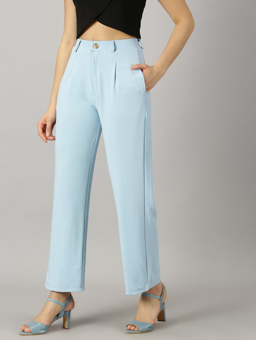 purist blue polyester wide leg trouser - 21173889 - Zoom Image - 0