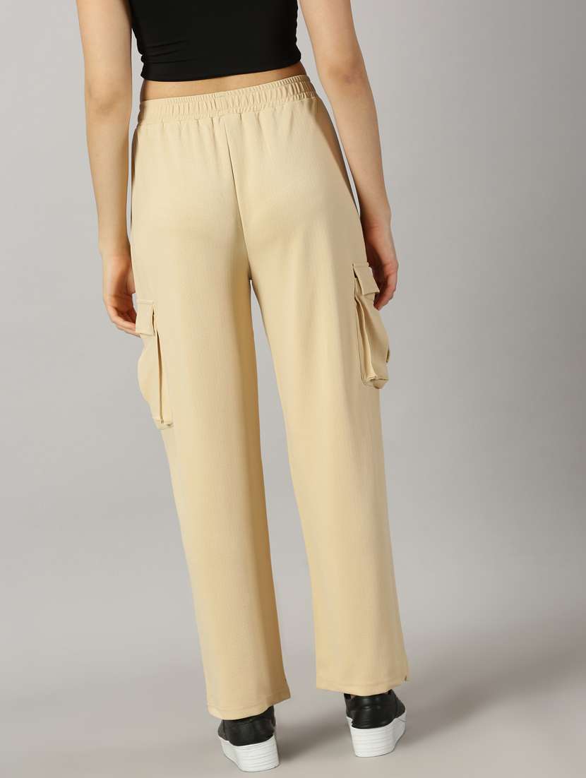 women solids cargos trousers - 21173926 - Standard Image - 3