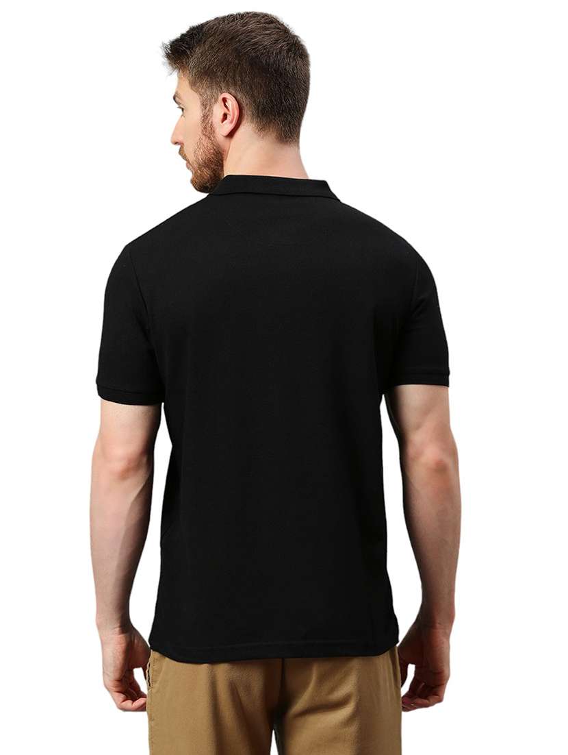 men plain polo neck t-shirt - 21174560 - Standard Image - 3