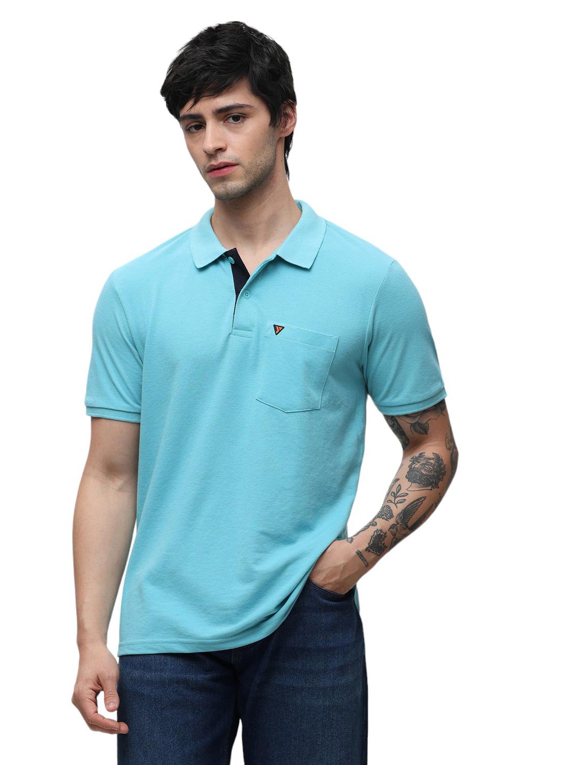 men plain polo neck t-shirt