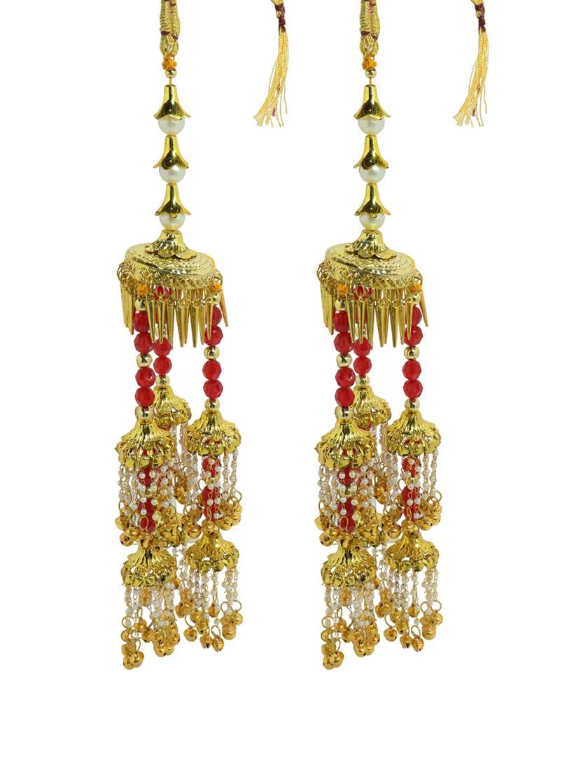 red & gold plated kaleeras - 21174593 - Zoom Image - 0