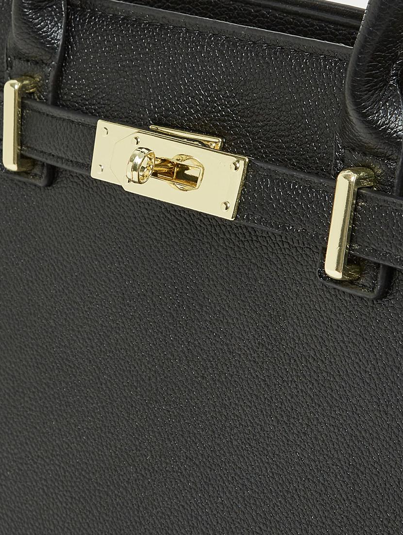 black leatherette (pu) handbag - 21174705 - Standard Image - 3