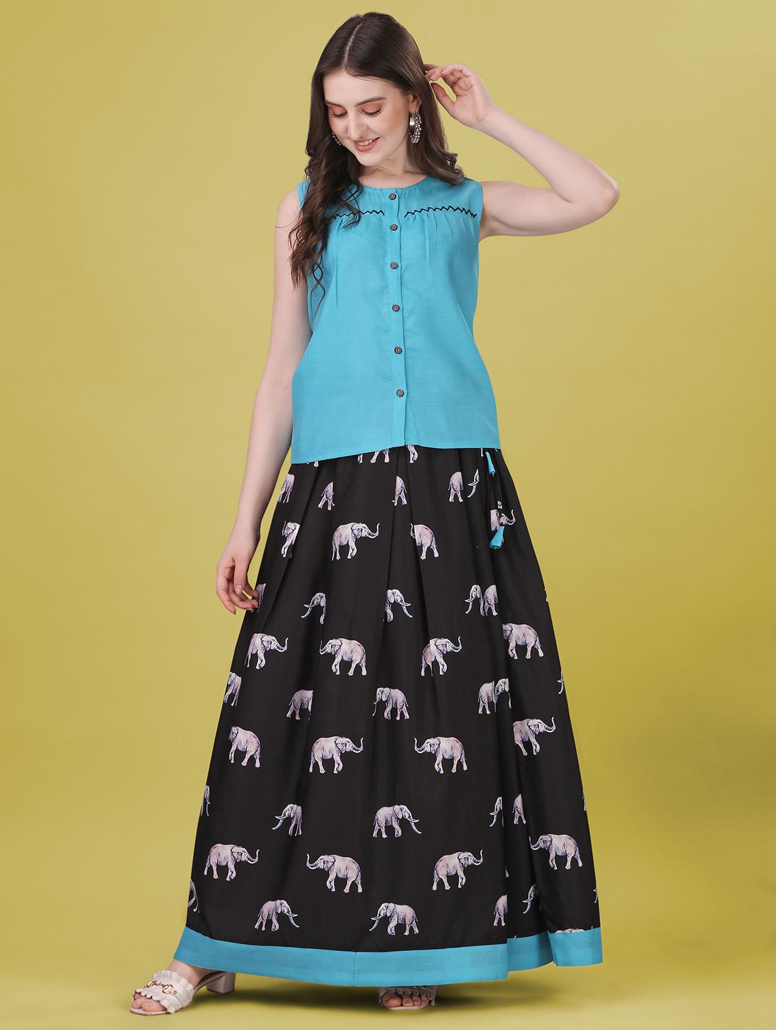ai aqua crepe combos lehenga - 21174834 -  Zoom Image - 0