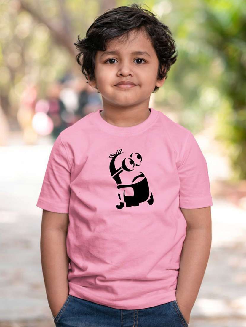 boys round neck printed t-shirt - 21175406 - Zoom Image - 0