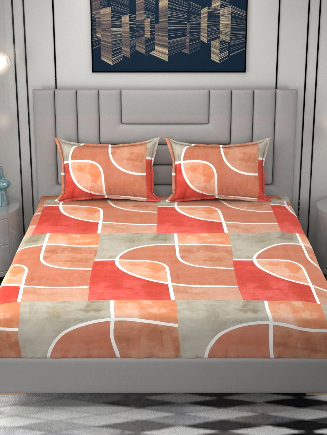 elastic fitted king size bedsheet with two pillow cover - 21175896 - Zoom Image - 0