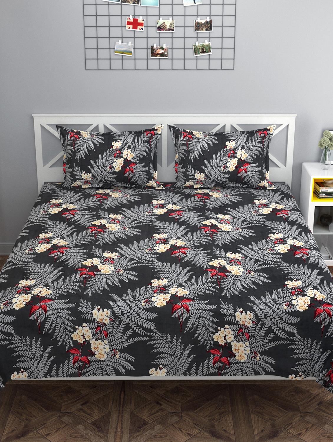 elastic fitted king size bedsheet with two pillow cover - 21175898 - Zoom Image - 0