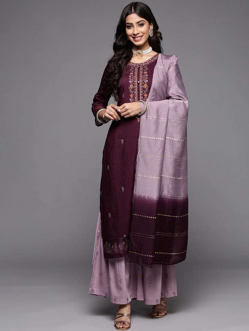 women three quarter sleeve suit set - 21176254 -  Zoom Image - 0