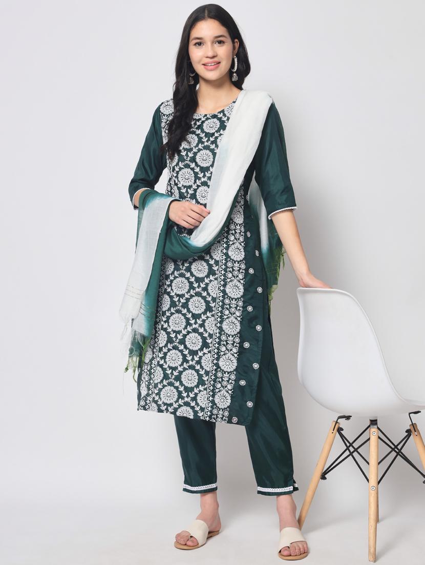 women three quarter sleeve suit set - 21176264 - Zoom Image - 0