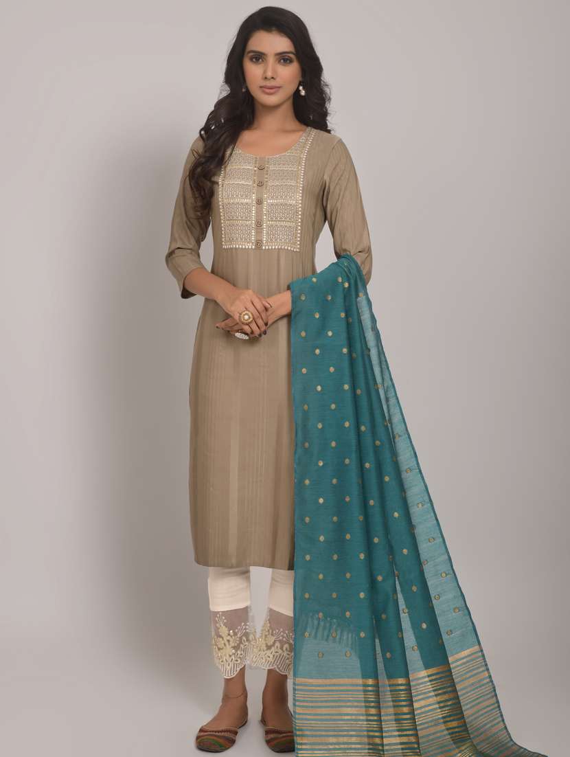 women three quarter sleeve suit set - 21176312 - Zoom Image - 0