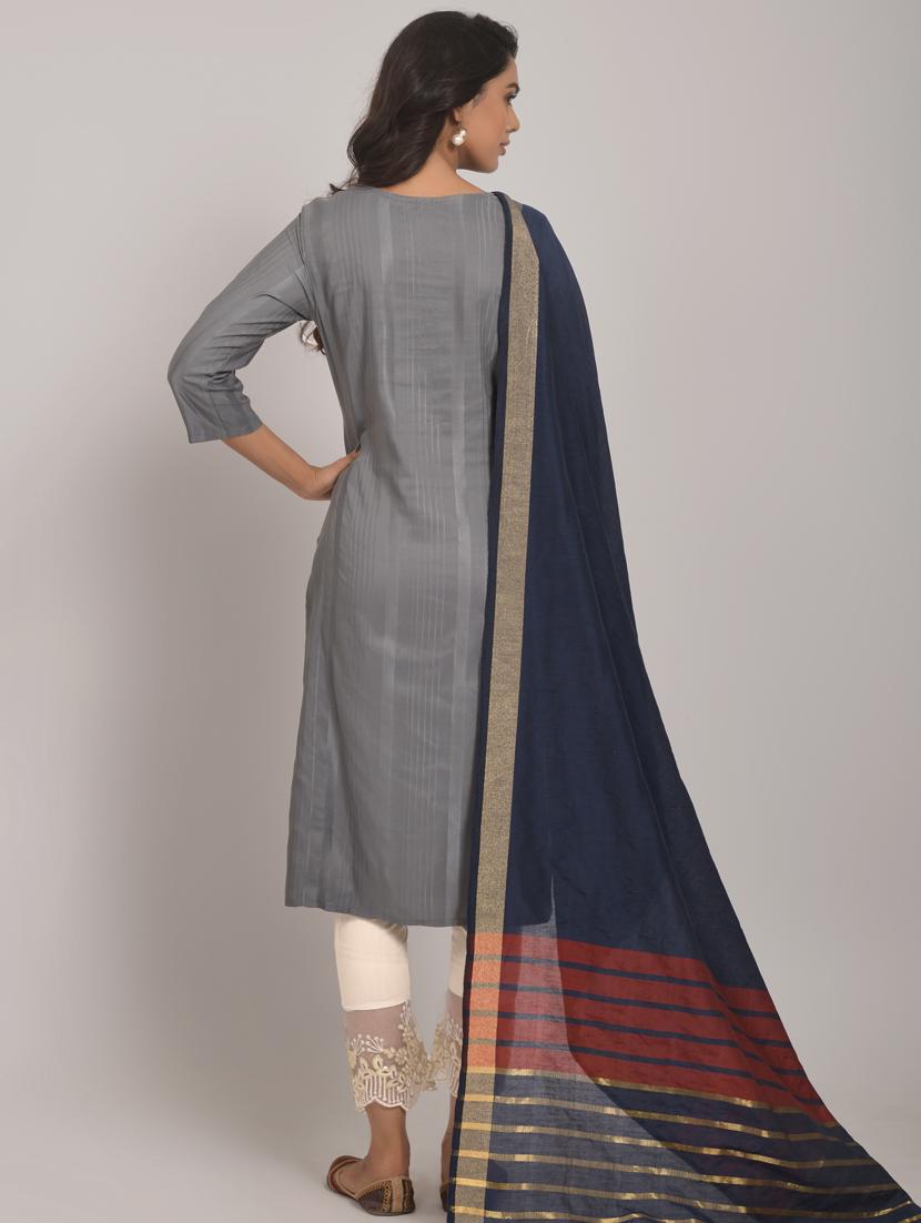 women three quarter sleeve suit set - 21176316 - Standard Image - 3