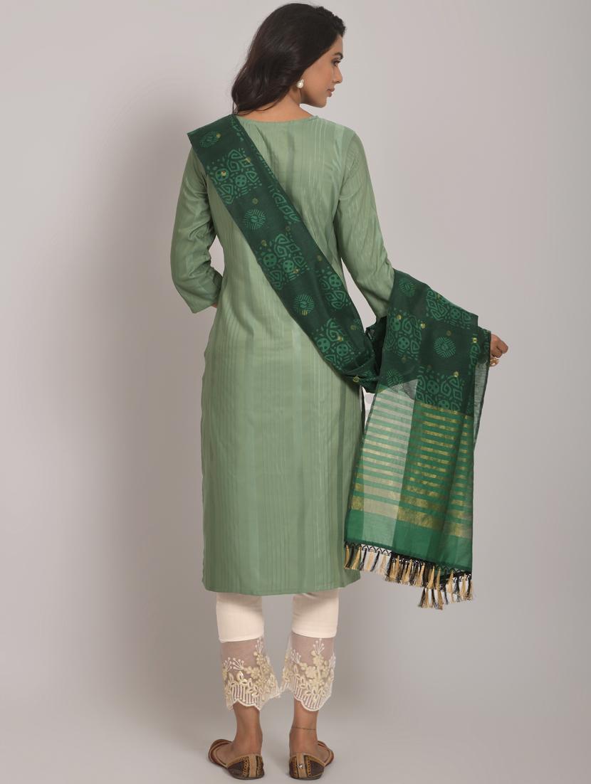 women three quarter sleeve suit set - 21176317 - Standard Image - 3