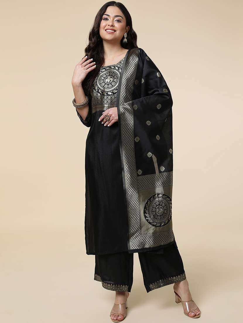 women three quarter sleeve suit set - 21176345 - Zoom Image - 0