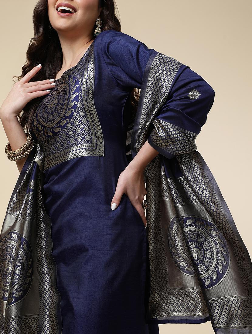 women three quarter sleeve suit set - 21176346 - Standard Image - 5