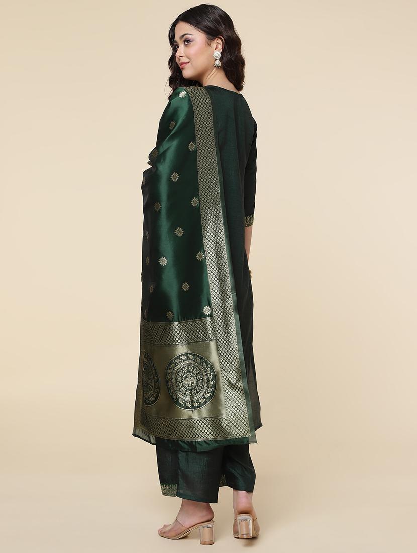 women three quarter sleeve suit set - 21176348 - Standard Image - 3
