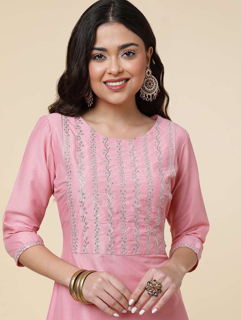 women three quarter sleeve suit set - 21176352 - Standard Image - 5