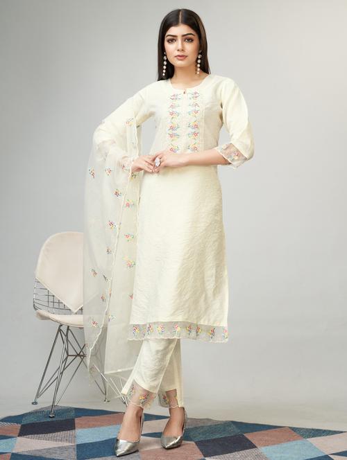 women three quarter sleeve suit set - 21176414 - Standard Image - 0